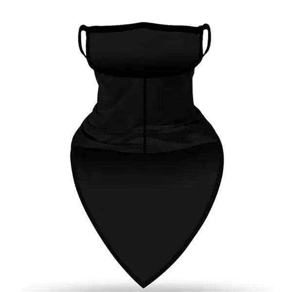 Solid Black Cycling Bandana Neck Gaiter