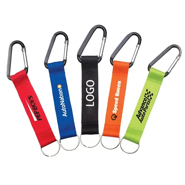 Short Lanyard Carabiner Keychain