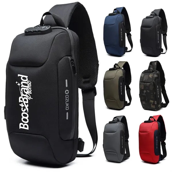 Anti-Theft Crossbody Sling Bag with USB Charging Port