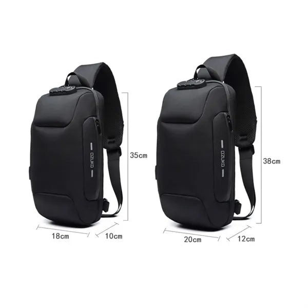 Anti-Theft Crossbody Sling Bag with USB Charging Port