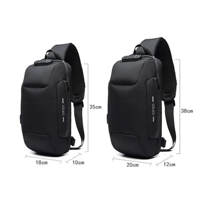Anti-Theft Crossbody Sling Bag with USB Charging Port