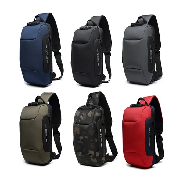 Anti-Theft Crossbody Sling Bag with USB Charging Port
