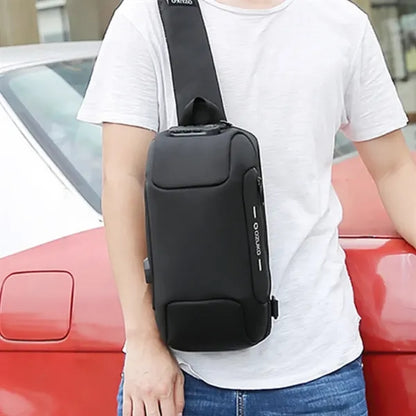 Anti-Theft Crossbody Sling Bag with USB Charging Port