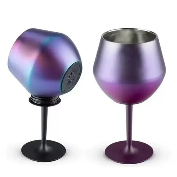14oz Stainless Steel Detachable Champagne Goblet Wine Glass