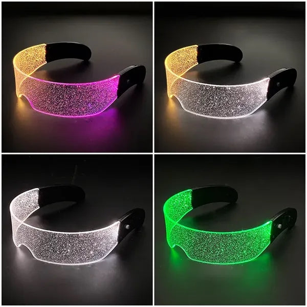 Futuristic LED Light-Up Glasses