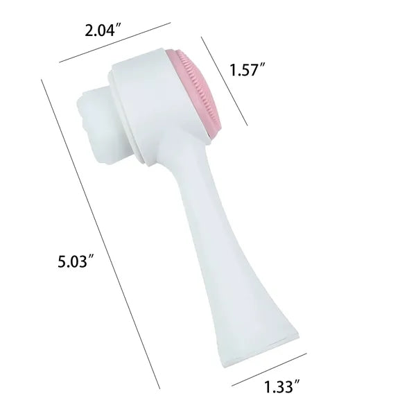 Double Soft Hair Silicone Massage Face Wash Brush