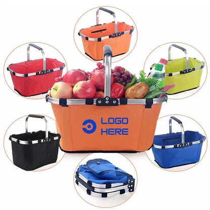 Oxford Cloth Collapsible Shopping Basket