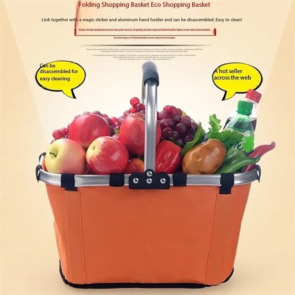 Oxford Cloth Collapsible Shopping Basket