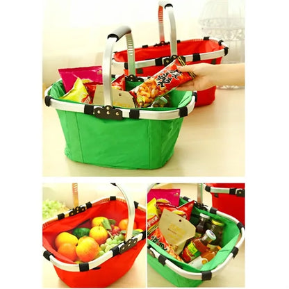 Oxford Cloth Collapsible Shopping Basket