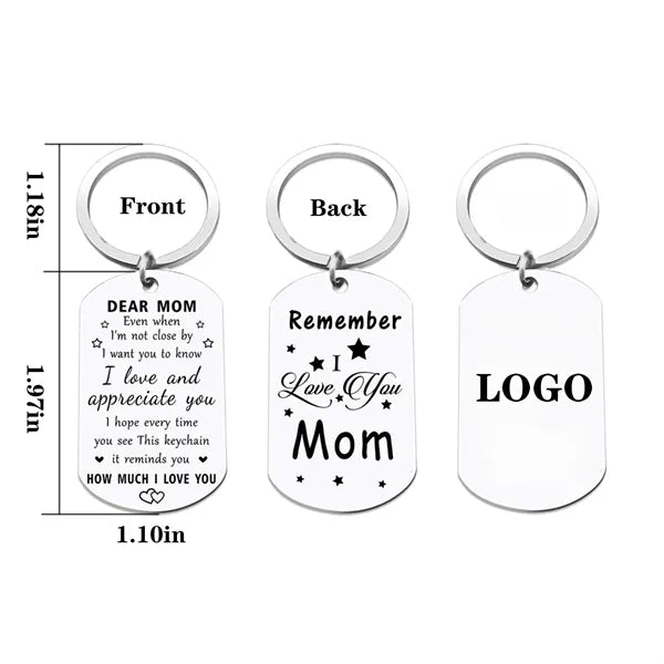 Stainless Steel Family Keychain