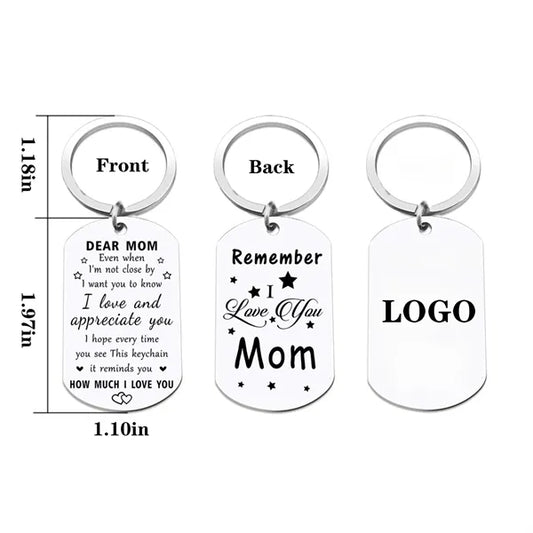 Stainless Steel Family Keychain