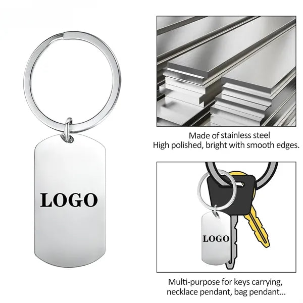 Stainless Steel Family Keychain