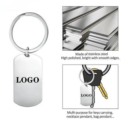 Stainless Steel Family Keychain