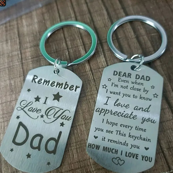 Stainless Steel Family Keychain