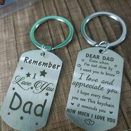 Stainless Steel Family Keychain