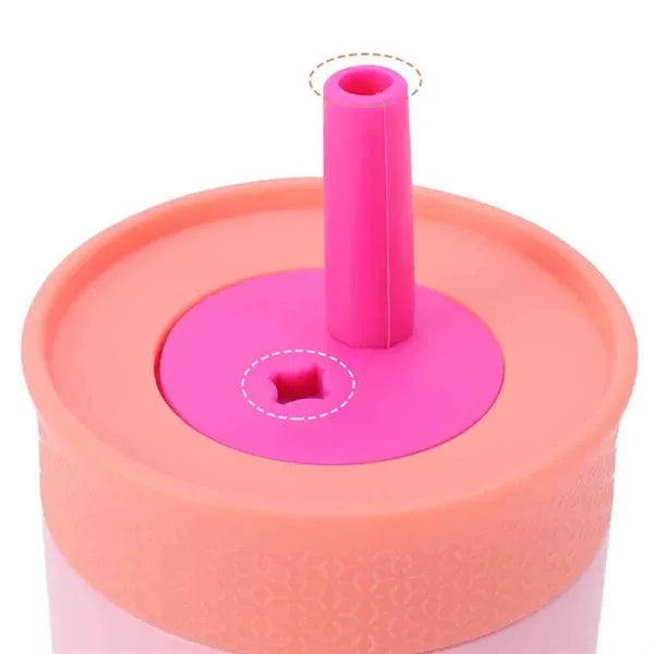 12OZ Insulation Tumbler With Straw&Lids