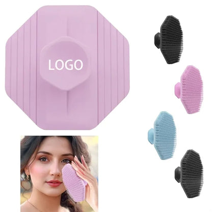 Octagonal Silicone Facial Cleaning Massage Brush