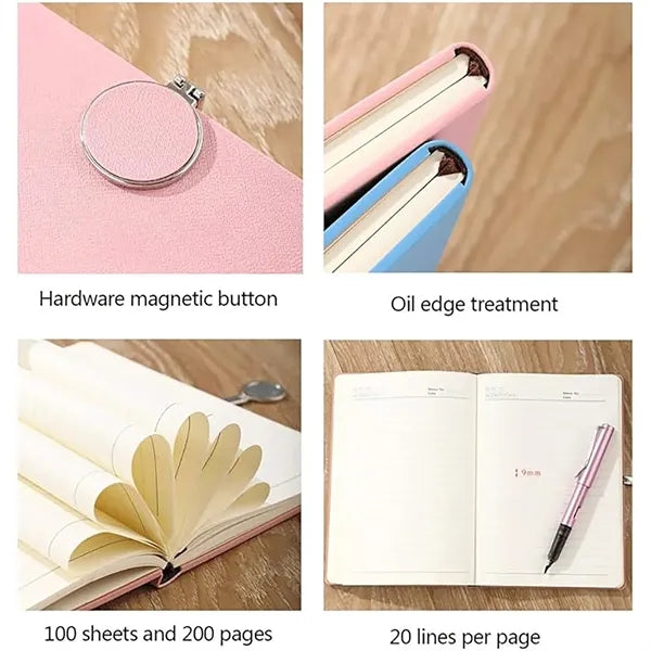 A5 Magnetic Circular Buckle Notebook Pu Shell