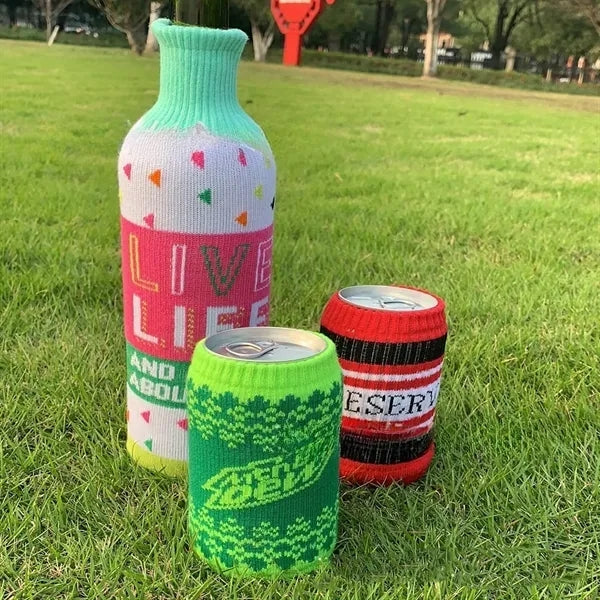 Jacquard Knit Can Cozy
