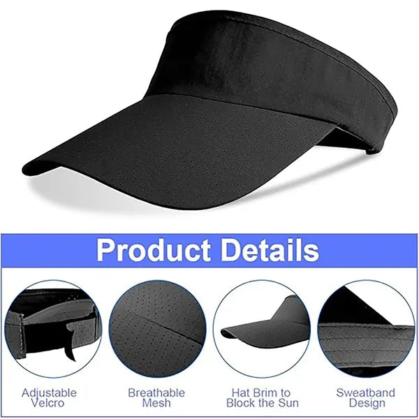 Quick-Dry Summer Sun Hat With Open-Top Design