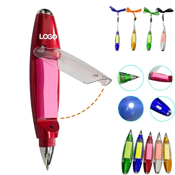 Sticky Notes LED Light Ballpoint Pen