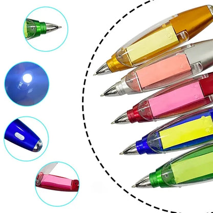 Sticky Notes LED Light Ballpoint Pen