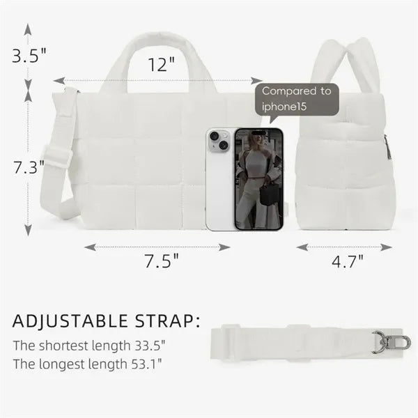 Puffy Crossbody Tote Bag