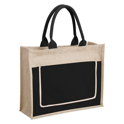Jute Tote Bag ( 7.87 ''Lx 6 ''W x 12.6 ''H )