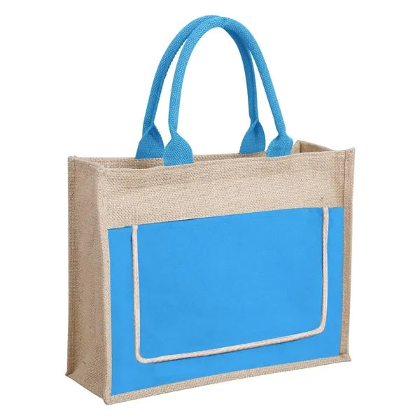 Jute Tote Bag ( 7.87 ''Lx 6 ''W x 12.6 ''H )