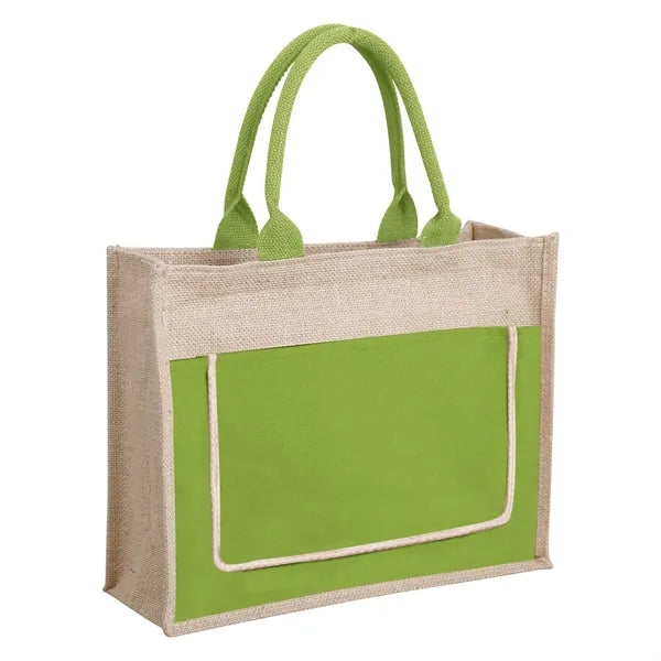Jute Tote Bag ( 7.87 ''Lx 6 ''W x 12.6 ''H )