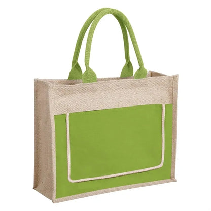 Jute Tote Bag ( 7.87 ''Lx 6 ''W x 12.6 ''H )