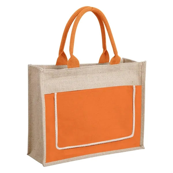 Jute Tote Bag ( 7.87 ''Lx 6 ''W x 12.6 ''H )