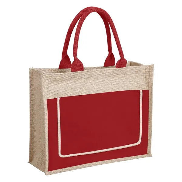 Jute Tote Bag ( 7.87 ''Lx 6 ''W x 12.6 ''H )