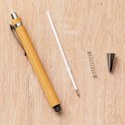 Bamboo Wooden Retractable Ballpoint Pen