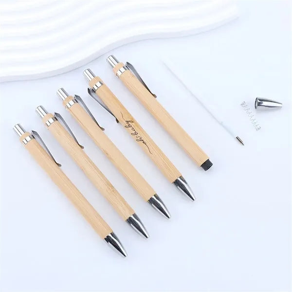 Bamboo Wooden Retractable Ballpoint Pen