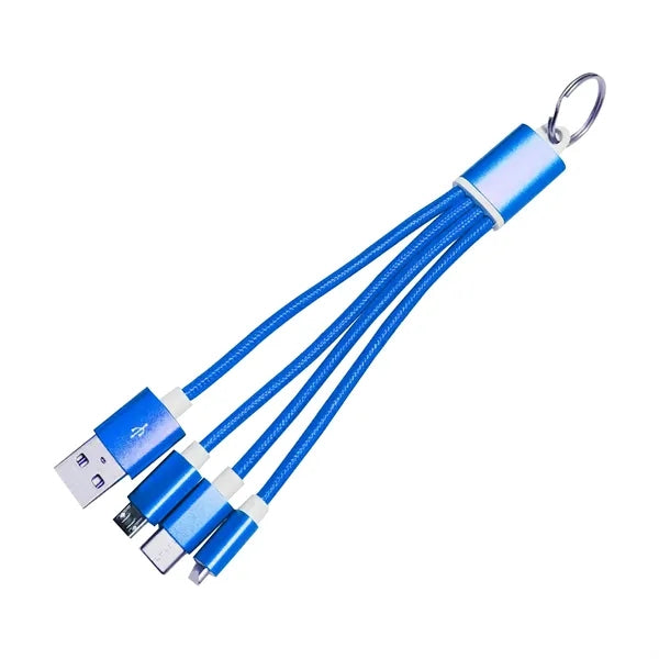 3 IN 1 LIGHT UP CHARGING CABLE WITH KEYCHAIN BULLET