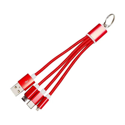 3 IN 1 LIGHT UP CHARGING CABLE WITH KEYCHAIN BULLET