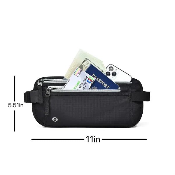 Customizable Logo Anti-Theft Travel Storage Wallet Waist Bag