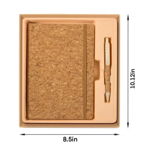 Eco-Friendly  Cork Hardcover Writing Notebook With Pen