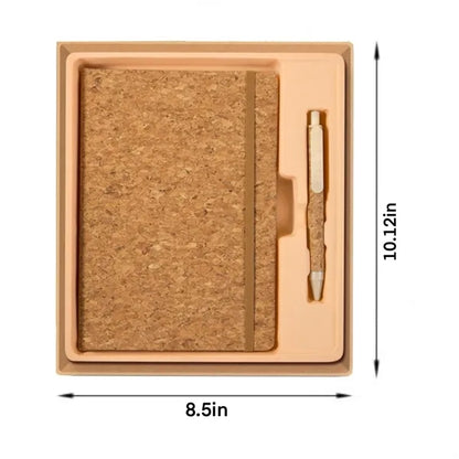 Eco-Friendly  Cork Hardcover Writing Notebook With Pen