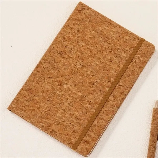 Eco-Friendly  Cork Hardcover Writing Notebook With Pen