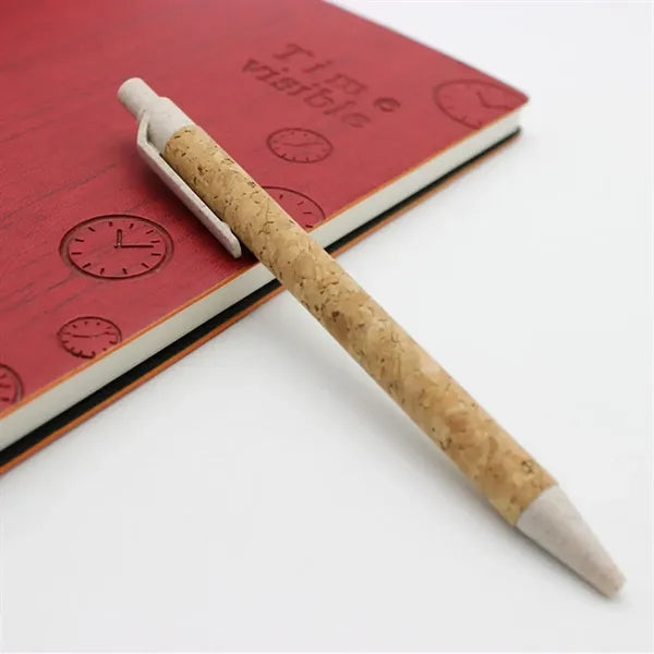 Eco-Friendly  Cork Hardcover Writing Notebook With Pen