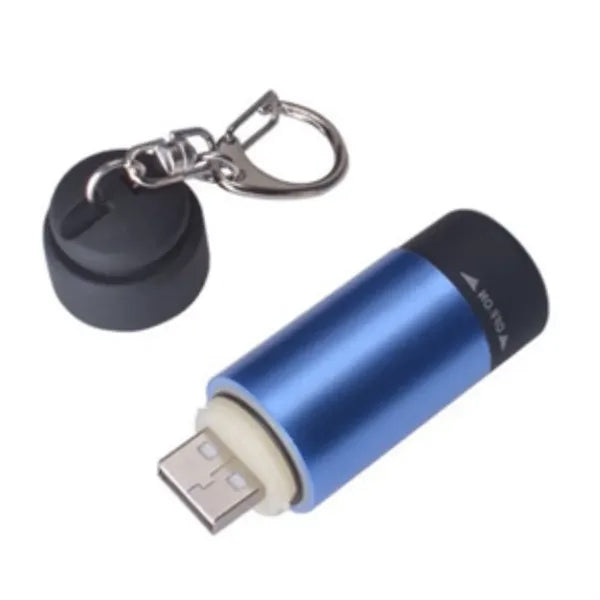 Mini Rechargeable LED Keychain Flashlight With USB