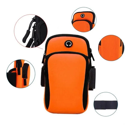 Multifunctional Sports Phone Arm Bag With Headphone Jack