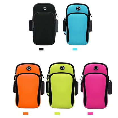 Multifunctional Sports Phone Arm Bag With Headphone Jack