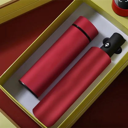 Blue Gift Set  Umbrella And Thermos Cup