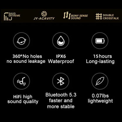 Bone Conduction Open-Ear Bluetooth Headphone, Waterproof