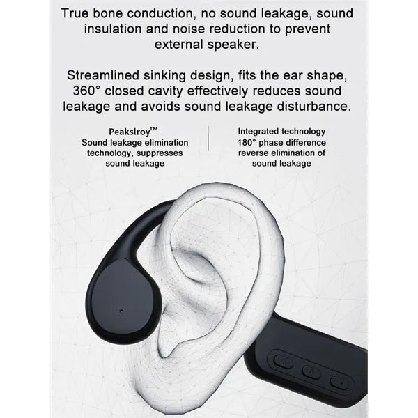 Bone Conduction Open-Ear Bluetooth Headphone, for swimming