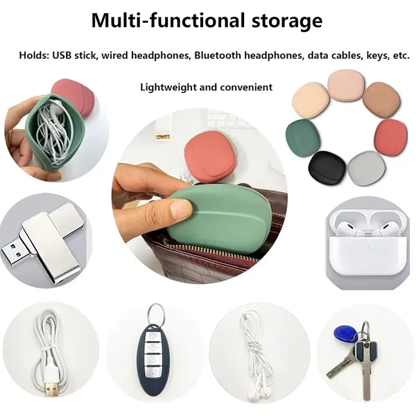 Silicone Earphone Storage Case/Usb Cable Organizer