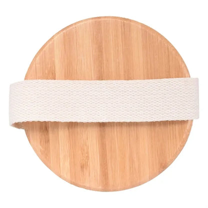 Round Wooden Bath Bristle Brush W/ Cloth Handle